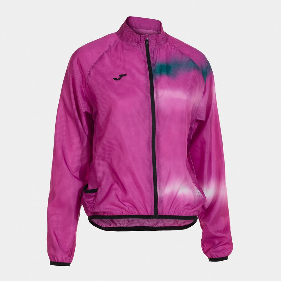 Cortavientos unisex Crono Printing rosa flúor